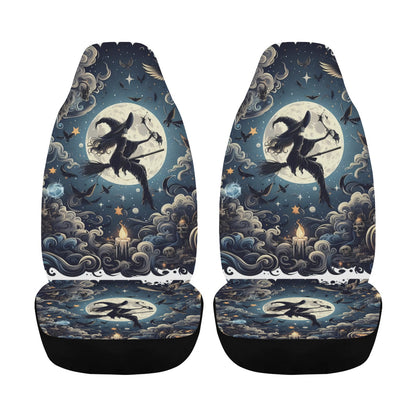 Moon Witch Halloween Car Seat Cover-MoonChildWorld