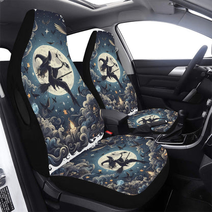 Moon Witch Halloween Car Seat Cover-MoonChildWorld