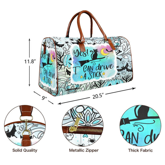 Moon Witchy Black cat Halloween Travel Bag-MoonChildWorld