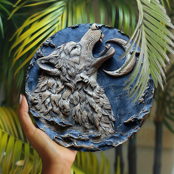 Moon Wolf Metal Sign Gothic Home Decor-MoonChildWorld