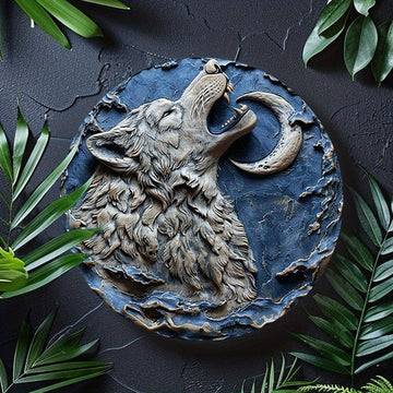 Moon Wolf Metal Sign Gothic Home Decor-MoonChildWorld