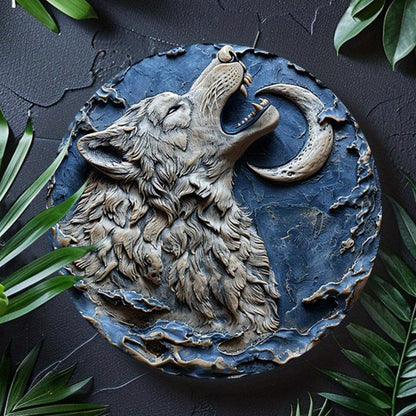 Moon Wolf Metal Sign Gothic Home Decor-MoonChildWorld