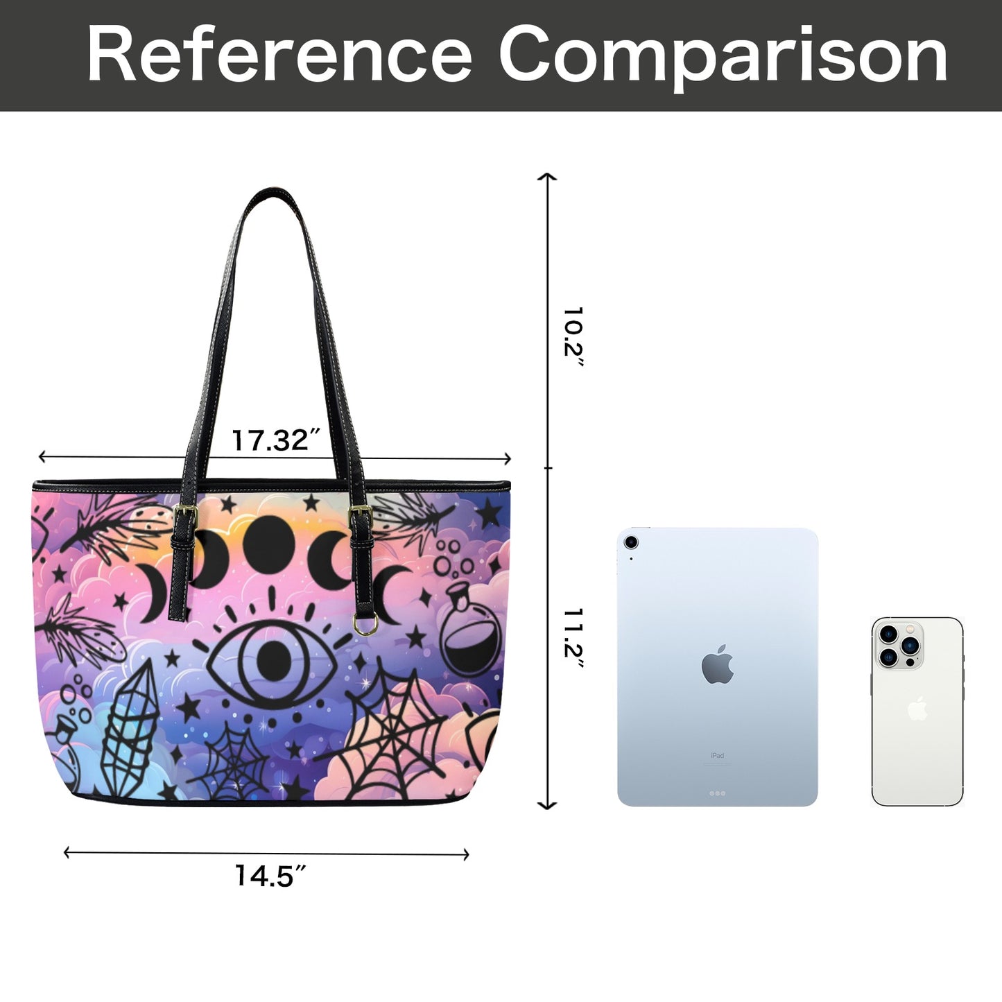 Moon phases Mystic Wicca Tote Bag-MoonChildWorld