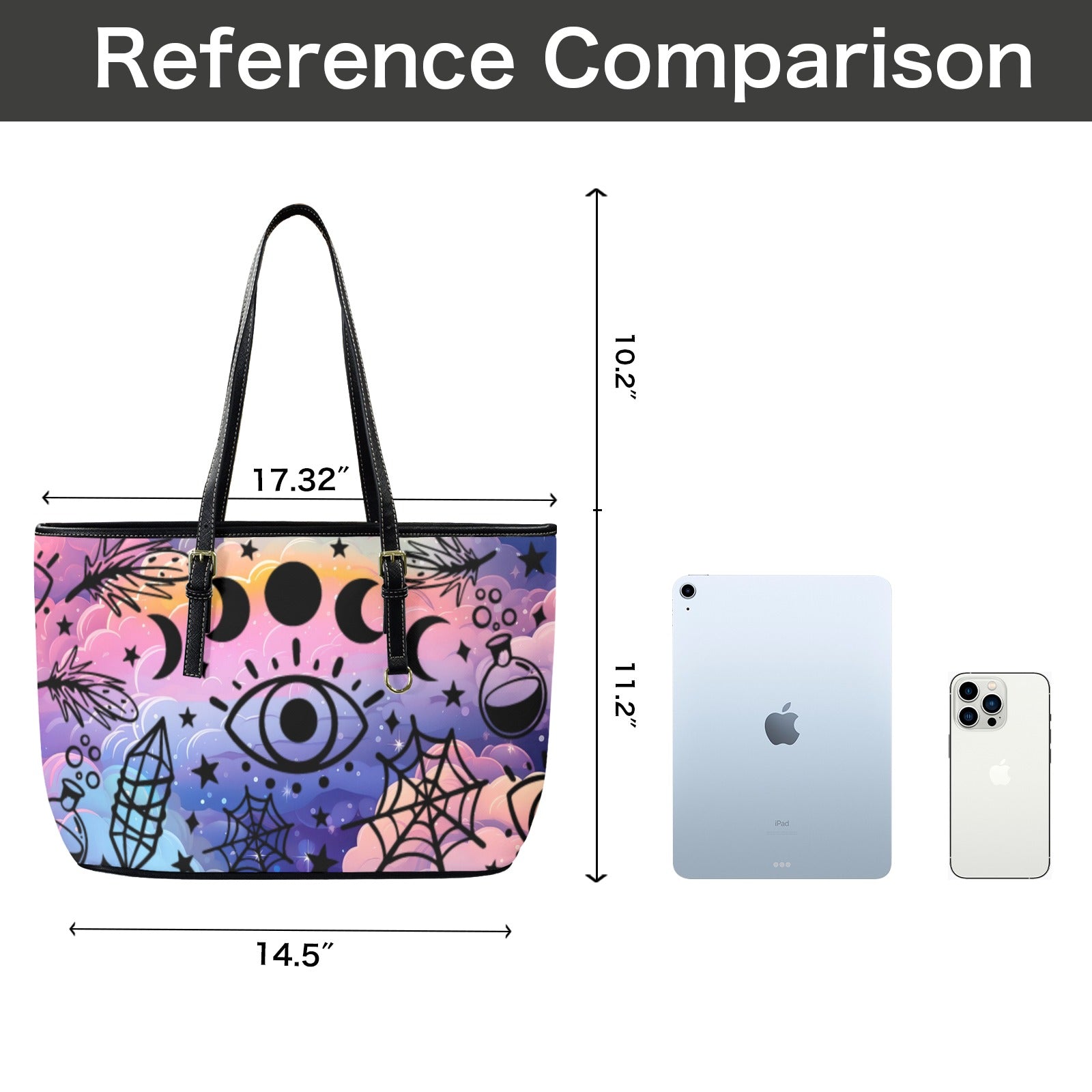 Moon phases Mystic Wicca Tote Bag-MoonChildWorld