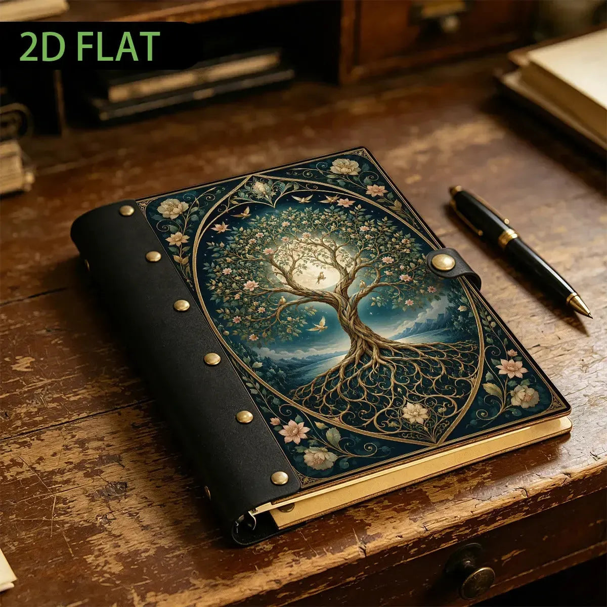 Moonlit Botanical Tree of Life Journal - pagan grimoire - MoonChildWorld