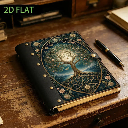 Moonlit Botanical Tree of Life Journal - pagan grimoire - MoonChildWorld