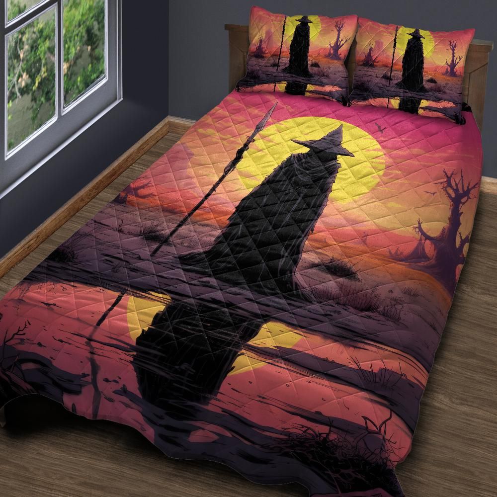 Moonlit Witch Gothic Quilt Bedding Set-MoonChildWorld