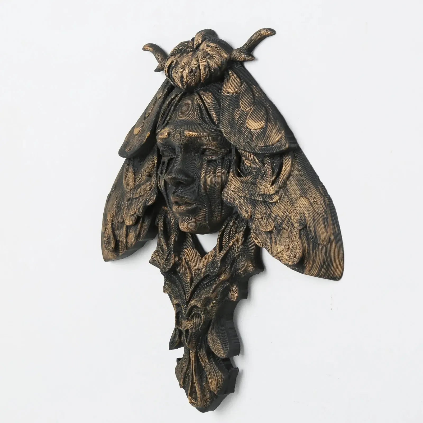 Moth Goddess Relief Wall Plaque Gothic Resin Wall Hanging Decor-MoonChildWorld