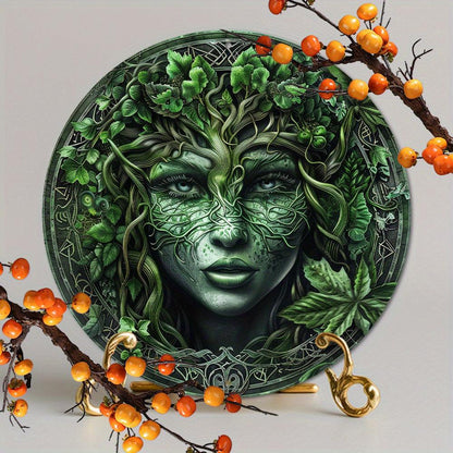 Mother Earth Gaia Goddess Pagan Metal Sign Wicca Home Decor-MoonChildWorld