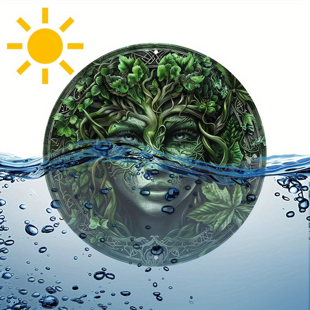 Mother Earth Gaia Goddess Pagan Metal Sign Wicca Home Decor-MoonChildWorld