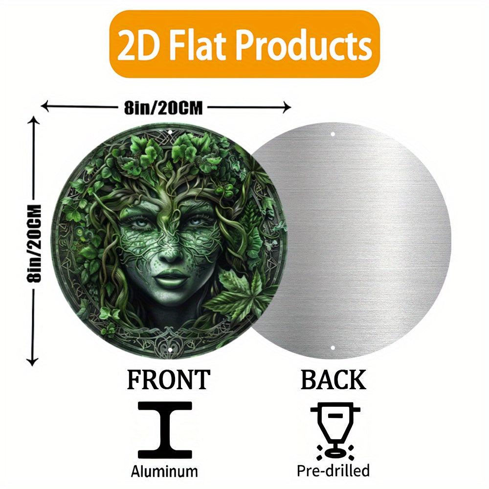 Mother Earth Gaia Goddess Pagan Metal Sign Wicca Home Decor-MoonChildWorld