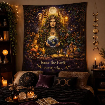 Mother Earth Pagan Goddess Tapestry Mystical Wicca Wall Hanging_mockup_1.webp