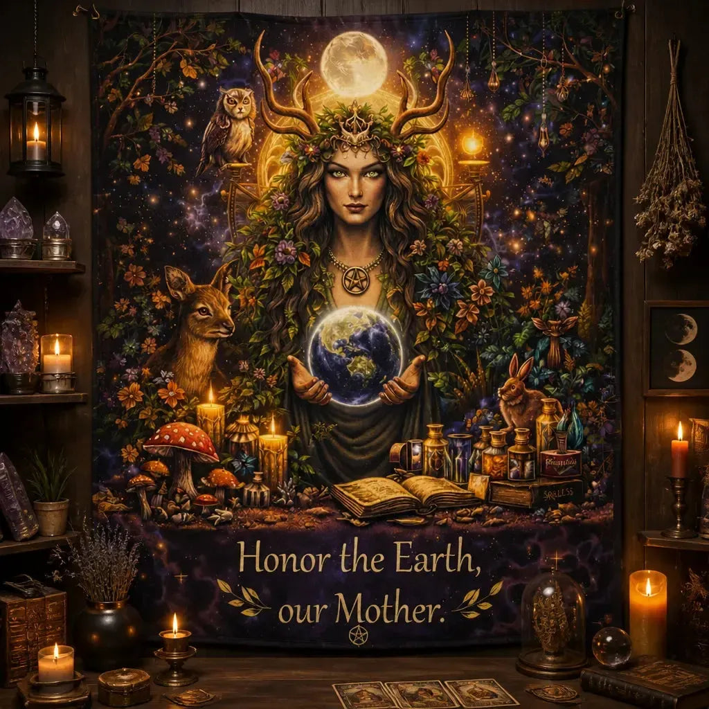 Mother Earth Pagan Goddess Tapestry Mystical Wicca Wall Hanging_mockup_2.webp