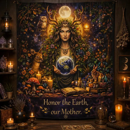 Mother Earth Pagan Goddess Tapestry Mystical Wicca Wall Hanging_mockup_2.webp