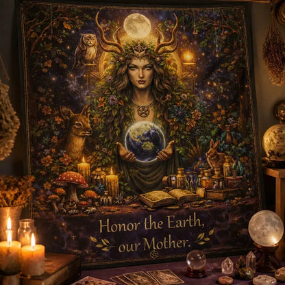 Mother Earth Pagan Goddess Tapestry Mystical Wicca Wall Hanging_mockup_3.webp