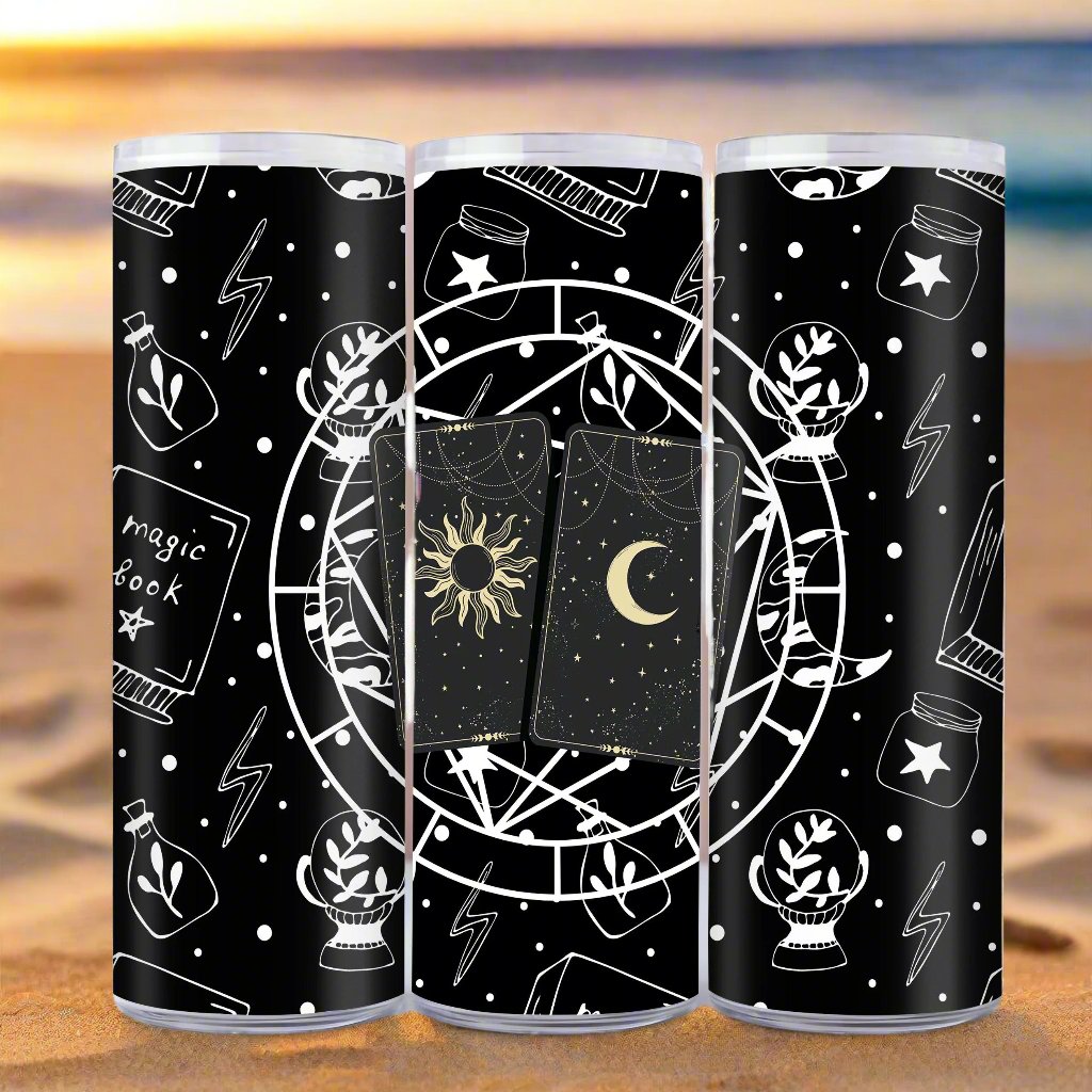 Mysteric Magic Witch Skinny Tumbler-MoonChildWorld