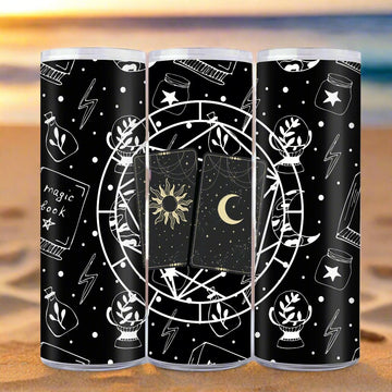 Mysteric Magic Witch Skinny Tumbler-MoonChildWorld