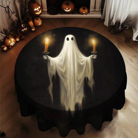 Mysterious Ghost Halloween Tablecloth - Gothic Witchy Tablecloth Spooky Table Decoration-MoonChildWorld