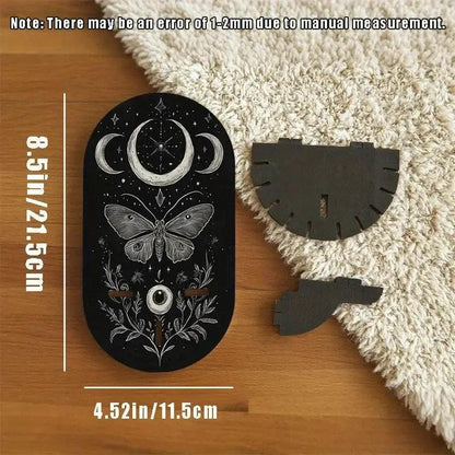 Mysterious Moth & Moon Floating Shelves Witchy Altar Decor - Gothic Decorative Wall Shelf for Crystals, Candles-MoonChildWorld