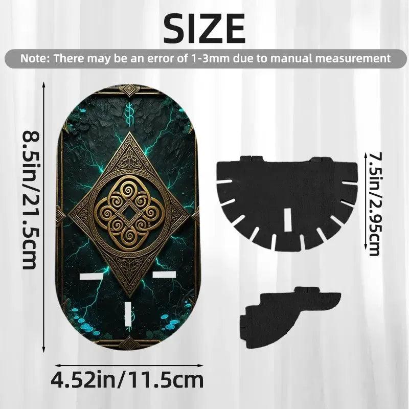 Mysterious Rune Viking Wall Shelf – Wooden Norse Mythology Floating Shelf Pagan Altar Decor-MoonChildWorld