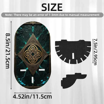 Mysterious Rune Viking Wall Shelf – Wooden Norse Mythology Floating Shelf Pagan Altar Decor-MoonChildWorld