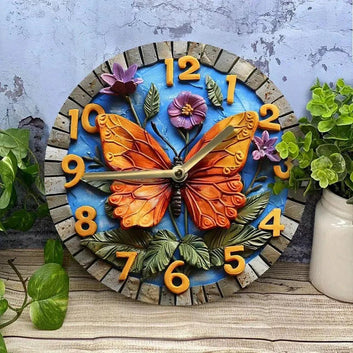 Mystic Butterfly Wall Clock-MoonChildWorld