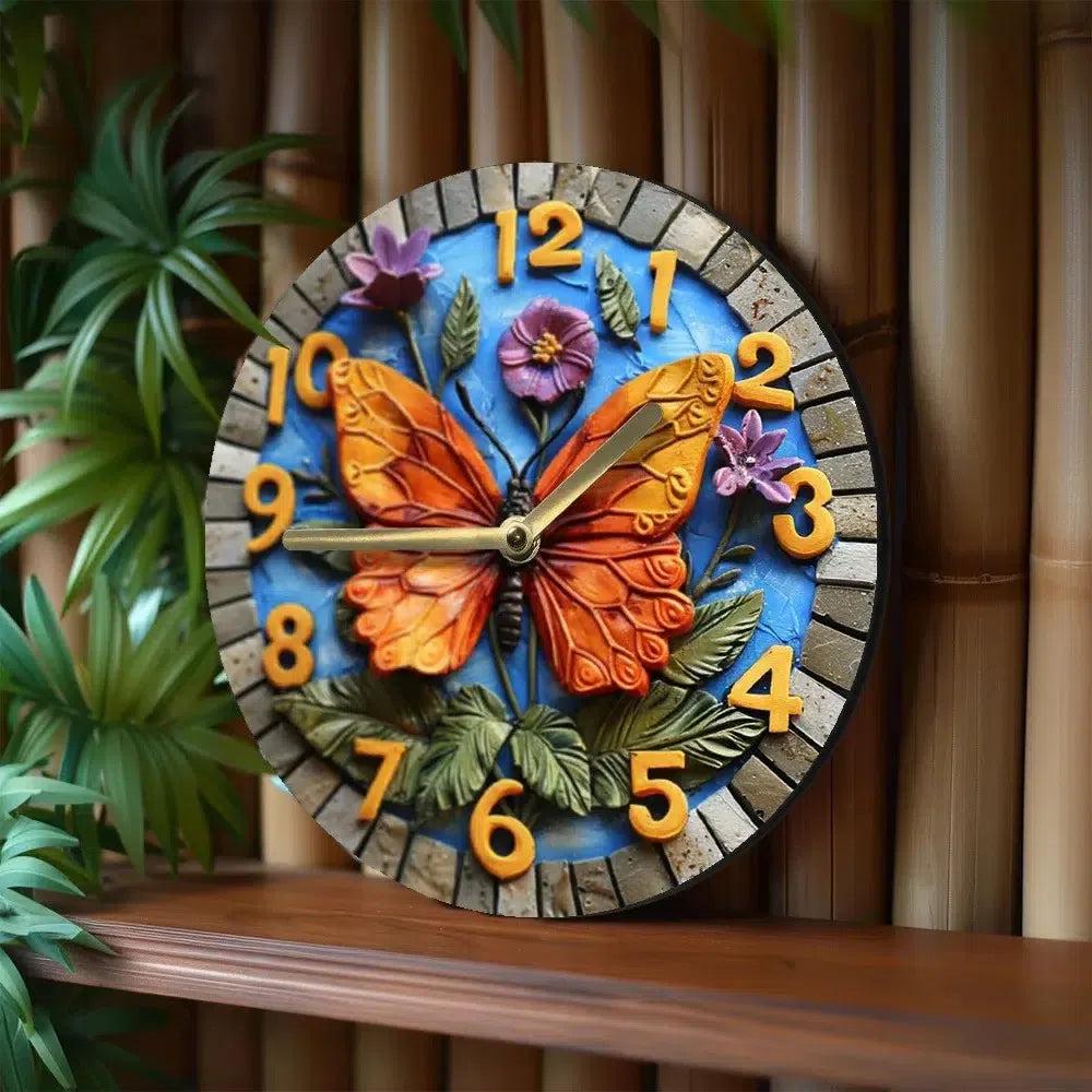Mystic Butterfly Wall Clock-MoonChildWorld