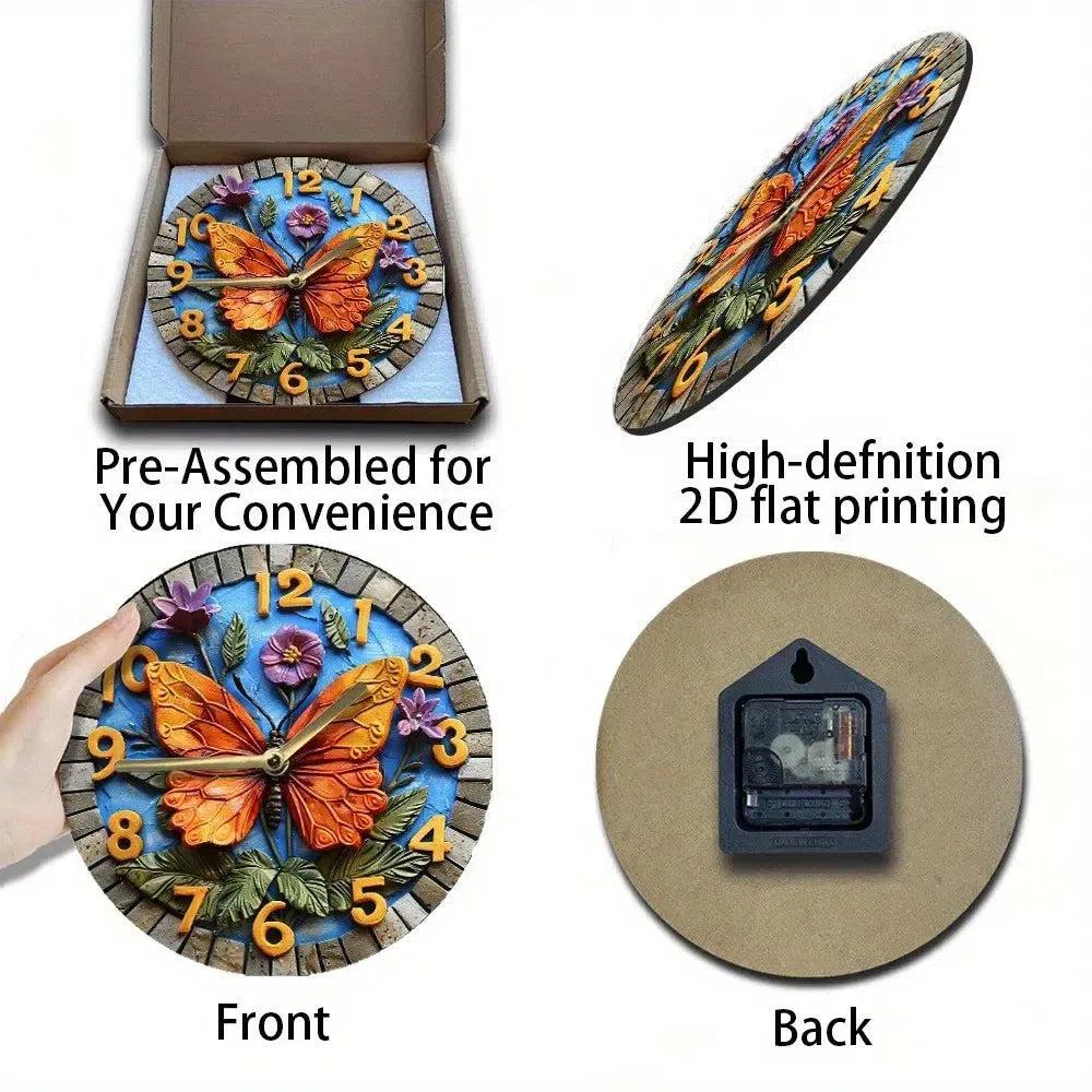 Mystic Butterfly Wall Clock-MoonChildWorld