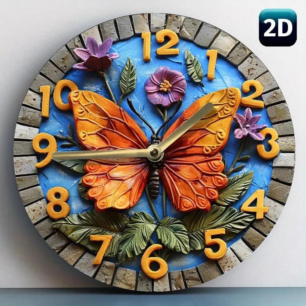 Mystic Butterfly Wall Clock-MoonChildWorld