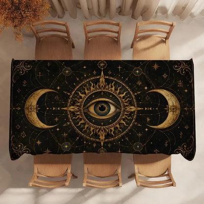 Protection eye tablecloth – witchy dining room decor