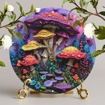 Mystic Mushroom Metal Sign Witchy Decor-MoonChildWorld