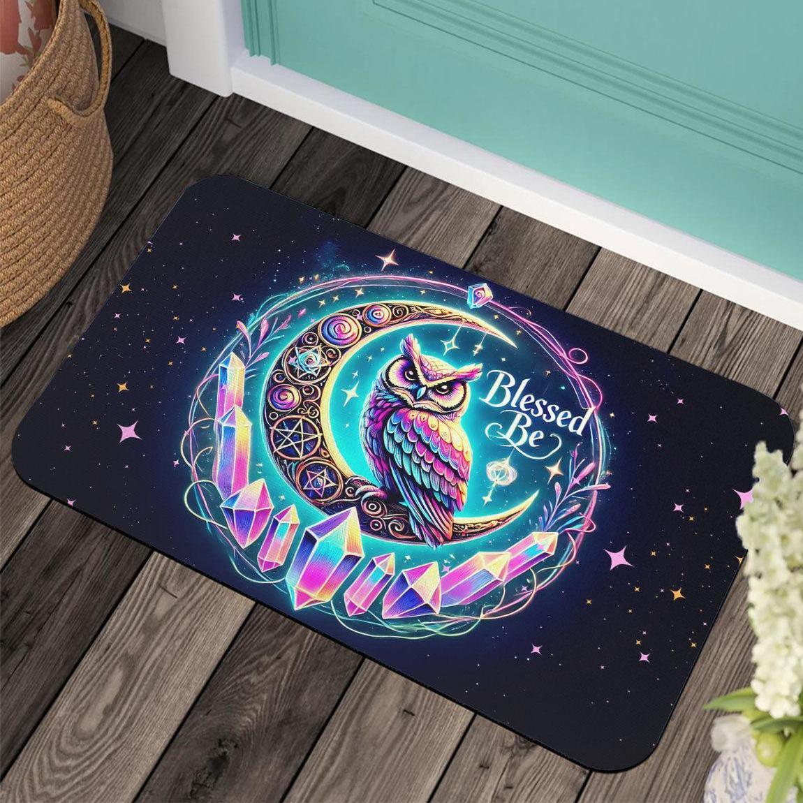 Mystic Owl Doormat Wicca Owl Doormat for Witchy Decor-MoonChildWorld