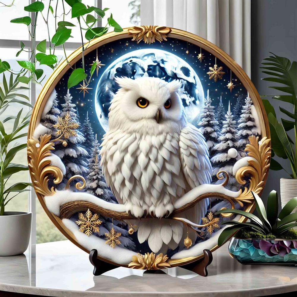 Mystic Owl Metal Sign - Witchy Halloween & Christmas Wall Decor-MoonChildWorld