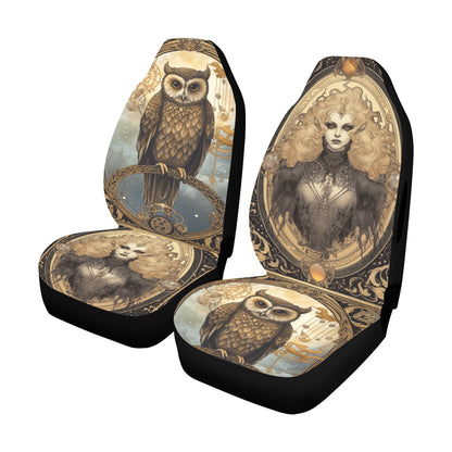 Mystic Owl and Gothic Witch Car Seat Covers-MoonChildWorld