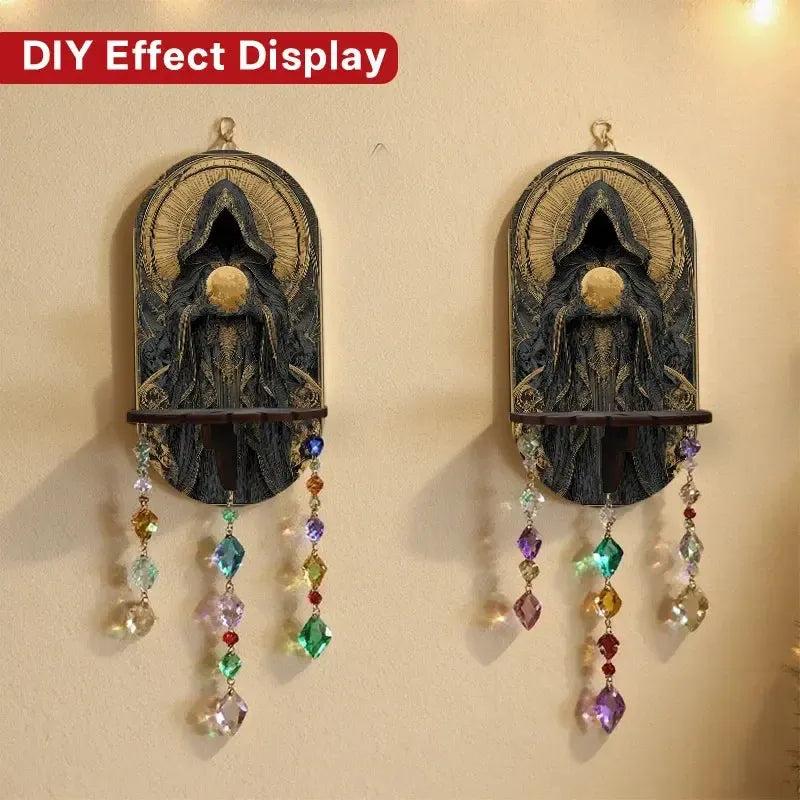 Mystic Wiccan Floating Shelves Pagan Altar Decor Witchy Decorative Wall Shelf-MoonChildWorld