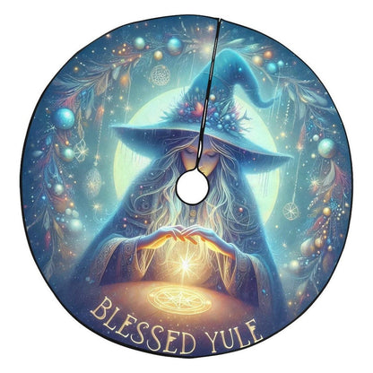 Mystic Witch Christmas Tree Skirt for Yule Decor-MoonChildWorld