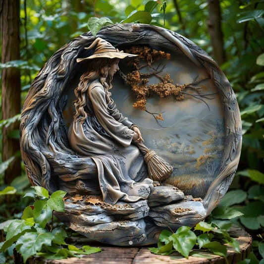 Mystic Witch Metal Sign Enchanting Decor-MoonChildWorld