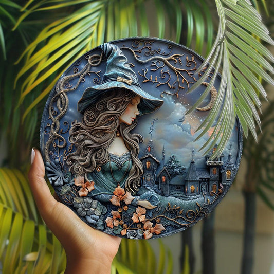 Mystic Witch Metal Sign Halloween Decor-MoonChildWorld