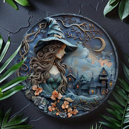 Mystic Witch Metal Sign Halloween Decor-MoonChildWorld