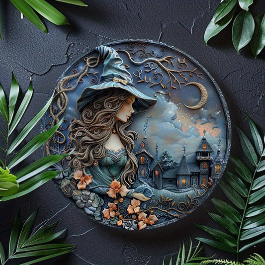 Mystic Witch Metal Sign Halloween Decor-MoonChildWorld
