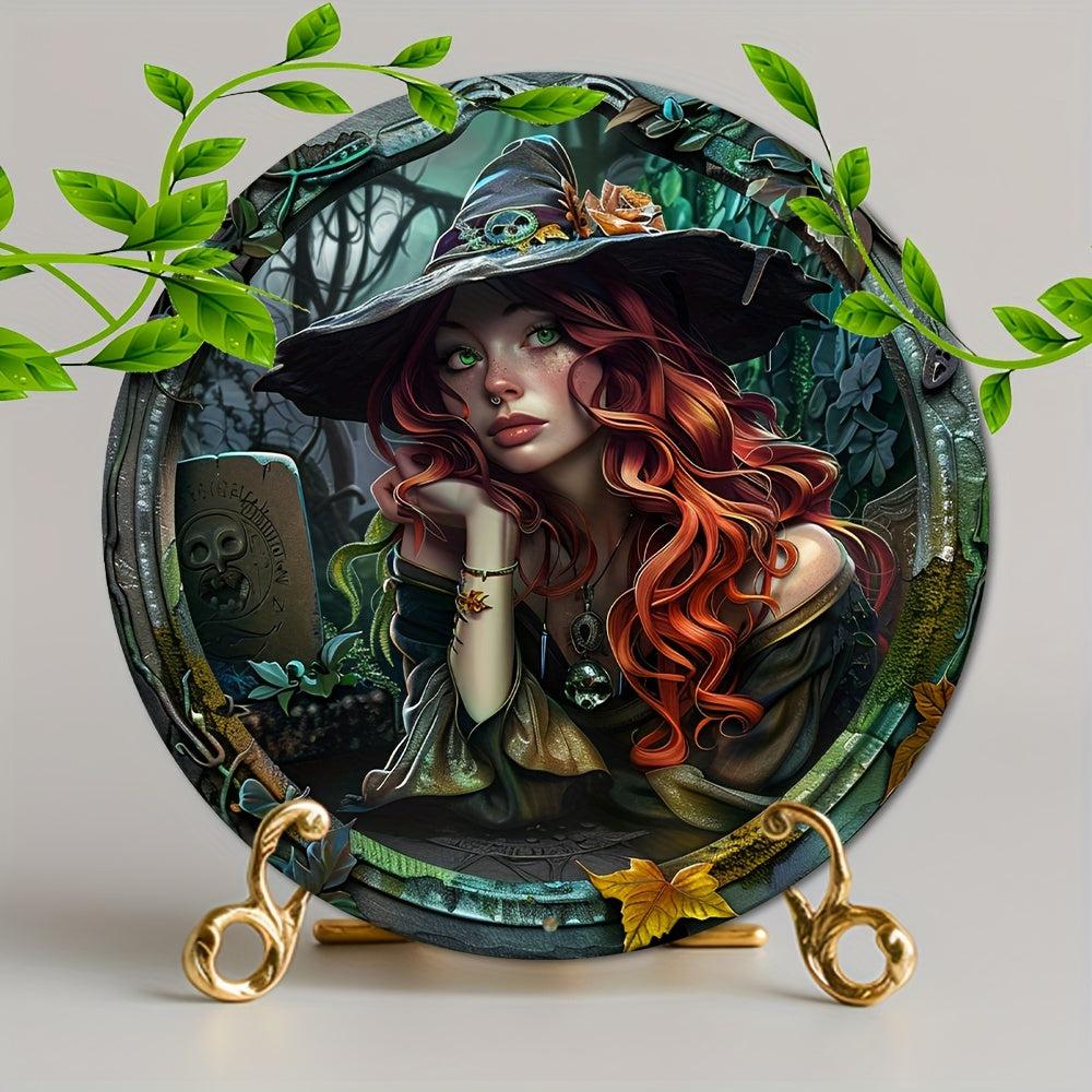 Mystic Witch Metal Sign Halloween Gothic Wall Decor-MoonChildWorld