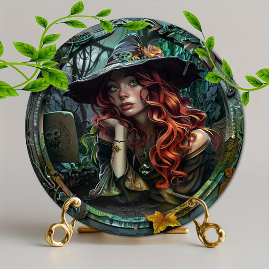 Mystic Witch Metal Sign Halloween Gothic Wall Decor-MoonChildWorld