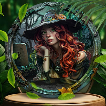 Mystic Witch Metal Sign Halloween Gothic Wall Decor-MoonChildWorld