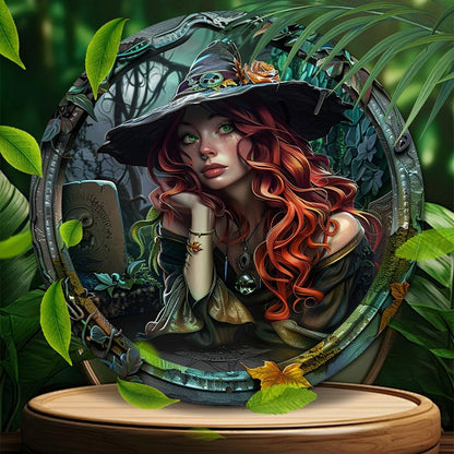 Mystic Witch Metal Sign Halloween Gothic Wall Decor-MoonChildWorld