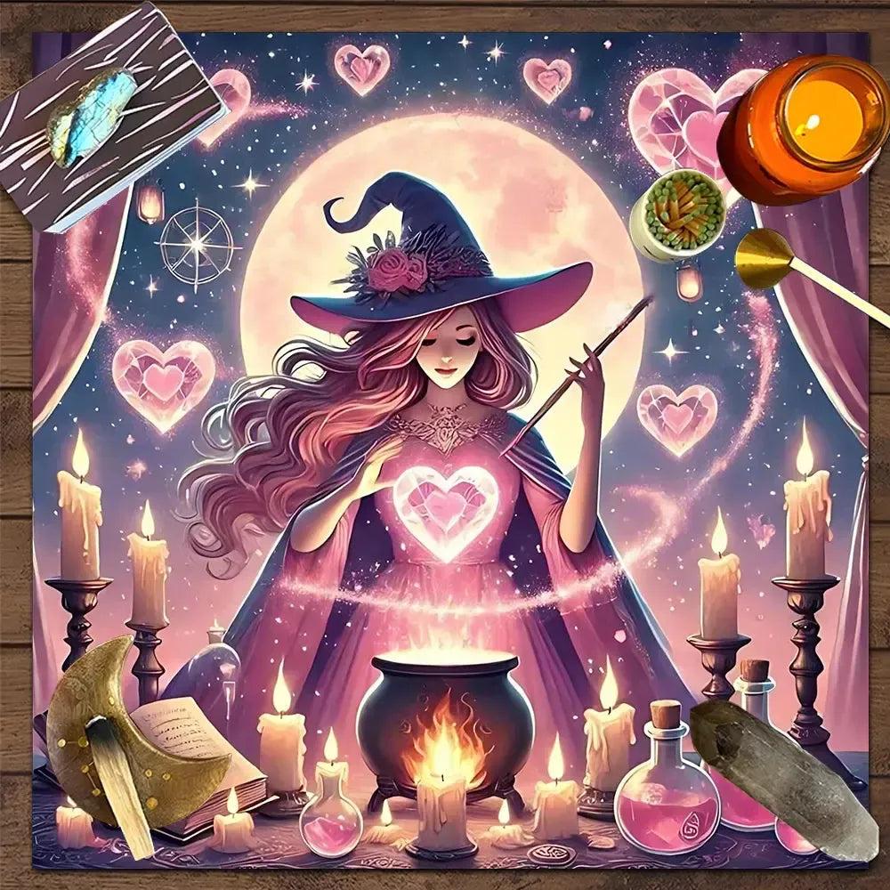 Mystic Witch Tarot Table Cloth Wicca Altar Cloth for Reading Divination-MoonChildWorld