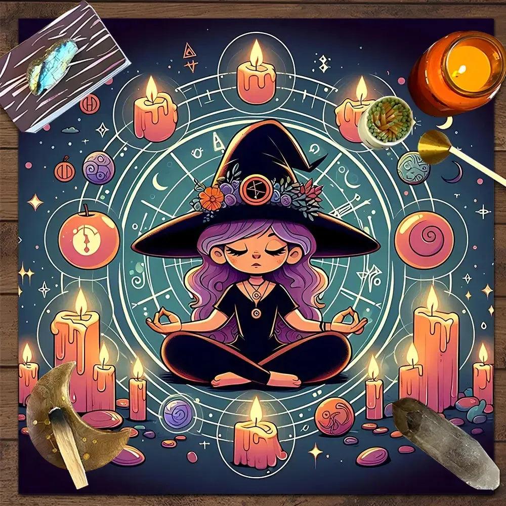 Mystic Witch Tarot Table Cloth Wicca Altar Cloth for Reading Divination-MoonChildWorld