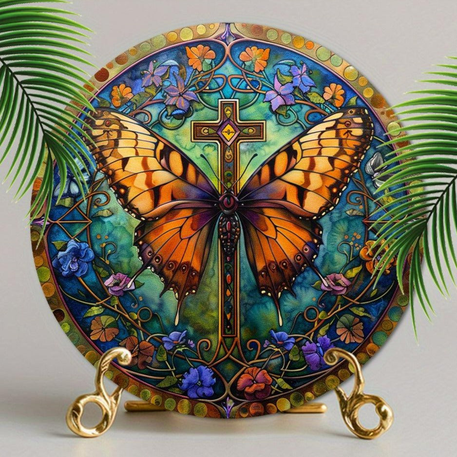 Mystical Butterfly Metal Sign-MoonChildWorld