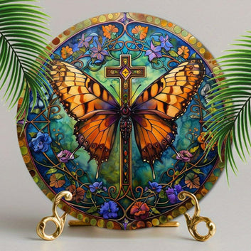 Mystical Butterfly Metal Sign-MoonChildWorld