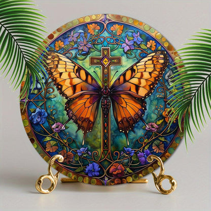 Mystical Butterfly Metal Sign-MoonChildWorld