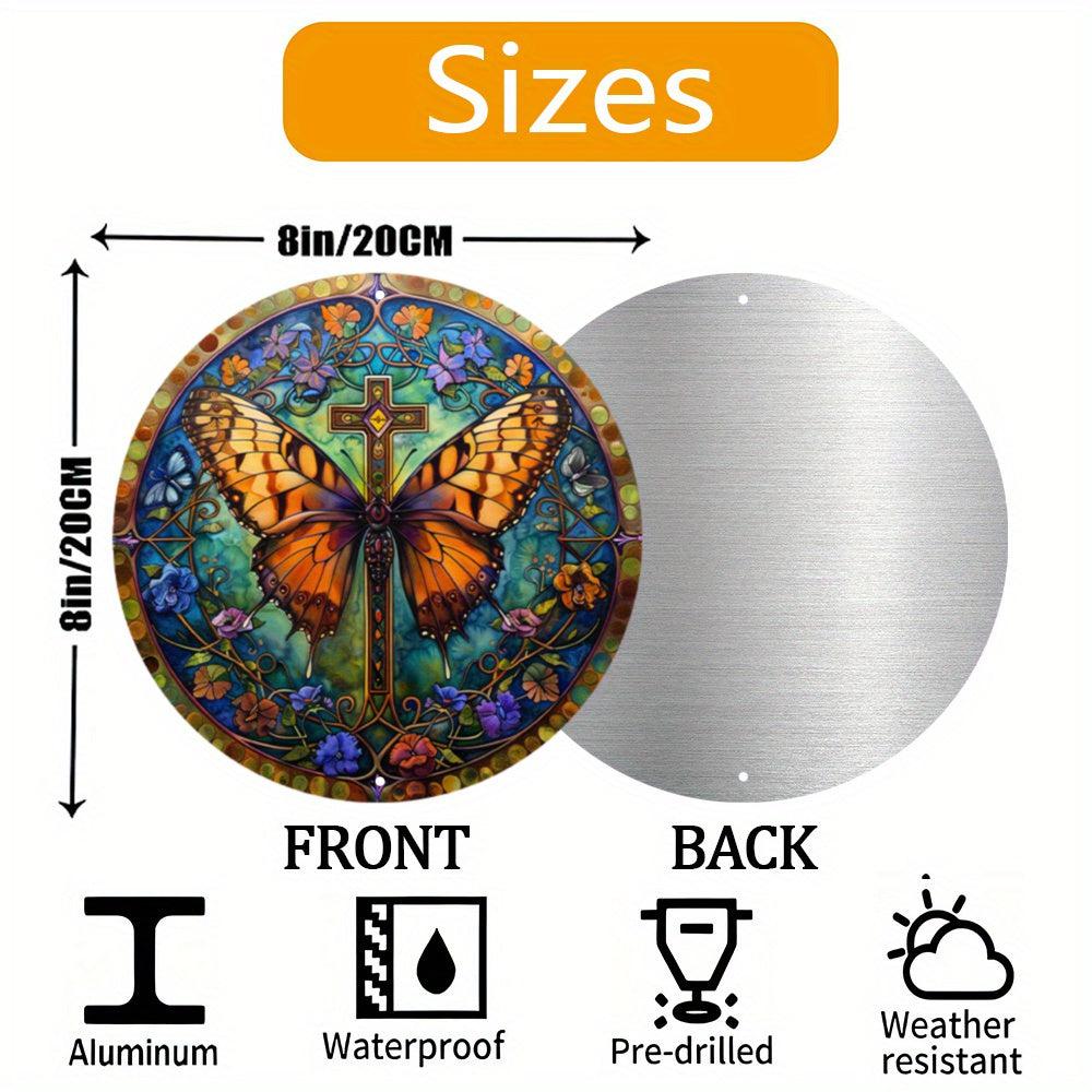 Mystical Butterfly Metal Sign-MoonChildWorld